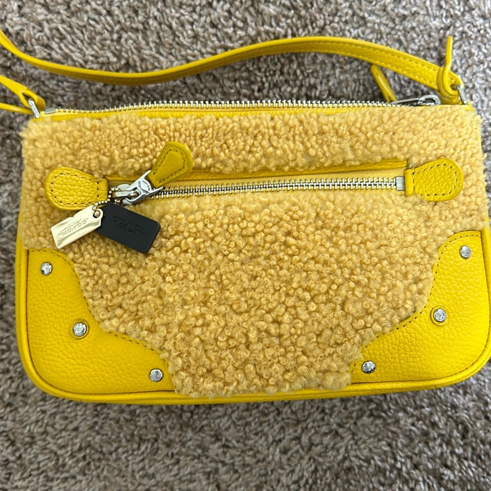 Coach Yellow Adjustable Cross Body bag
